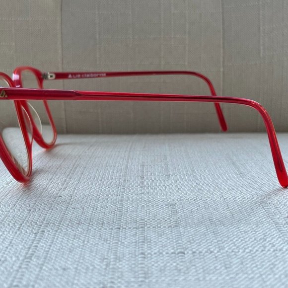 Vintage Liz Claiborne Unisex Eyeglasses Frame Red Tone LC60 R 145 Glasses - Picture 7 of 11